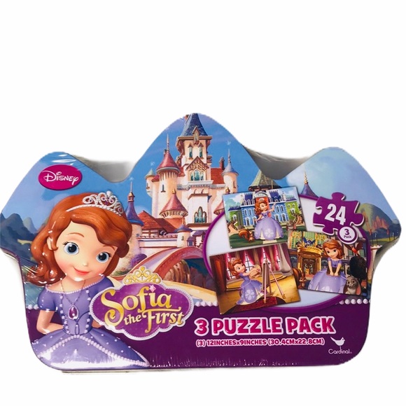 Cardinal | Toys | Nwt Disney Junior Sofia The First 3 Puzzle Pack ...